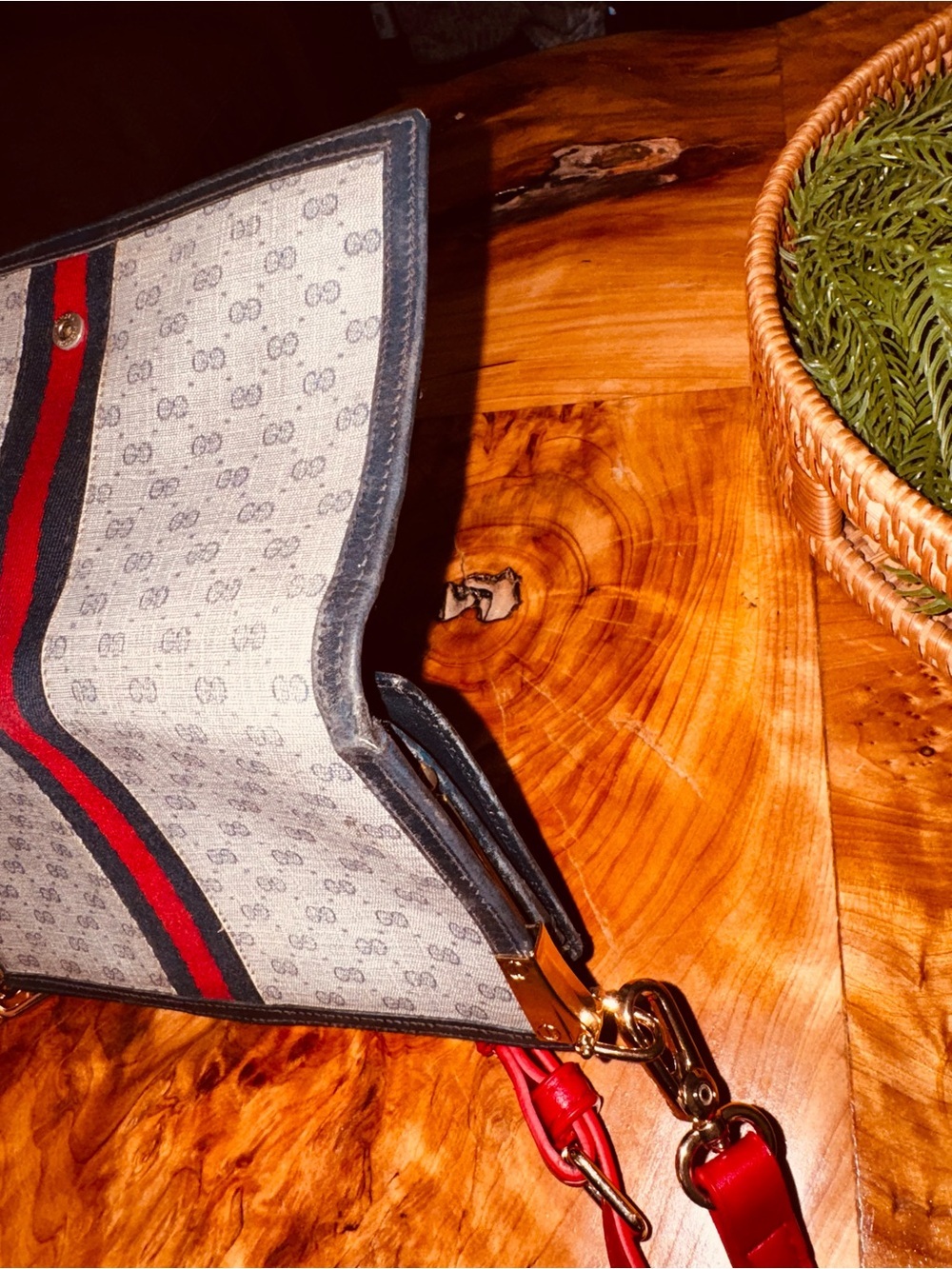 GUCCI Micro GG Logo Webbing PVC Leather Long Bifold Wallet/converted Crossbody - Picture 17 of 17